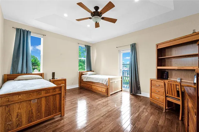 a kitchen with a sink and a large window