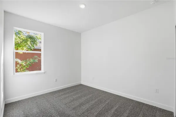 an empty room with a window
