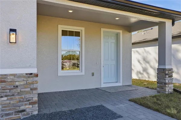 a view of front door of house