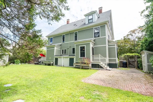 a view of a backyard with a garden