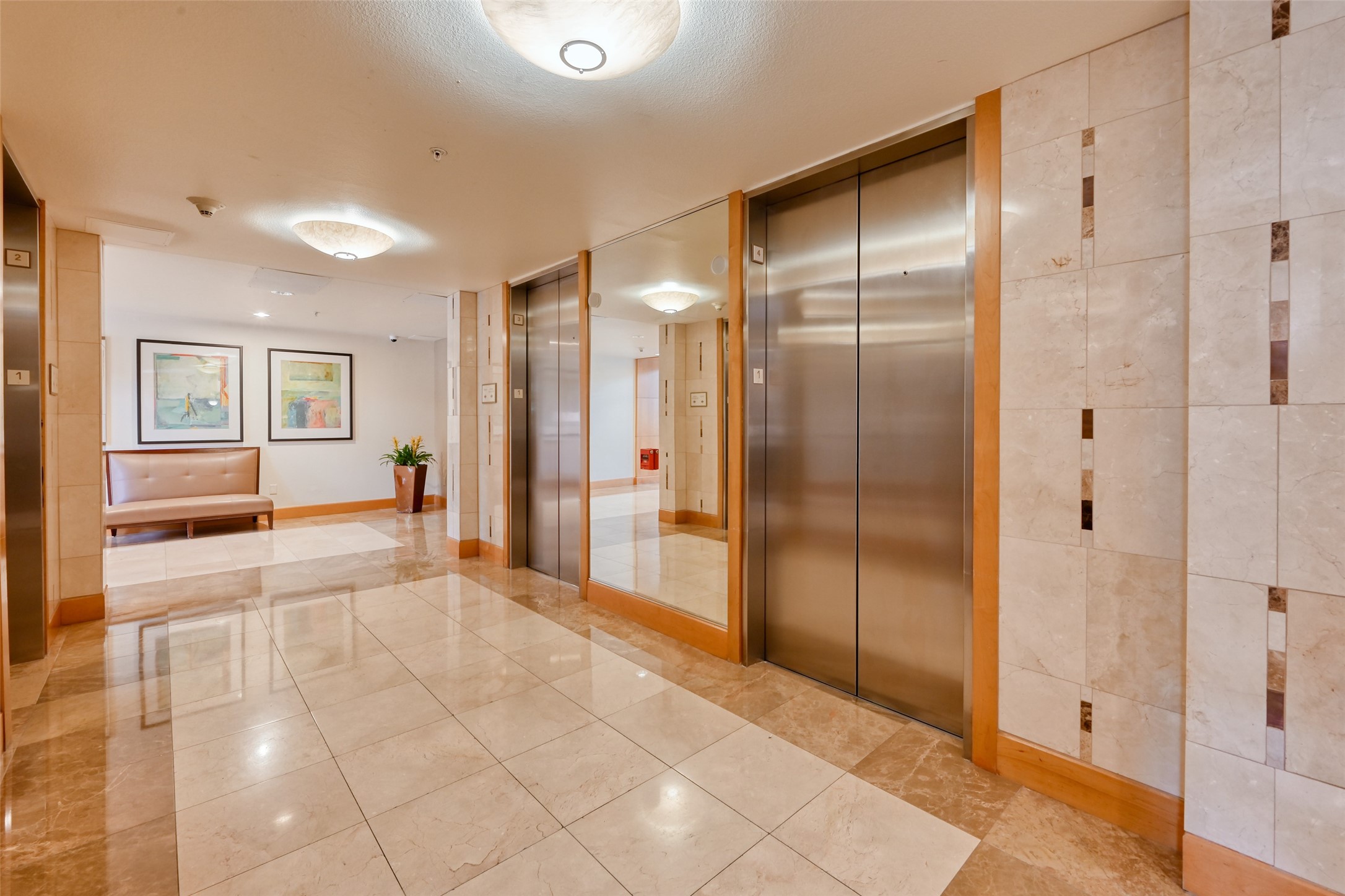 3505 Sage Road, Unit 1206 Houston, TX 77056 - Photo 14 of 50 a spacious bathroom with a glass shower door and a bathroom