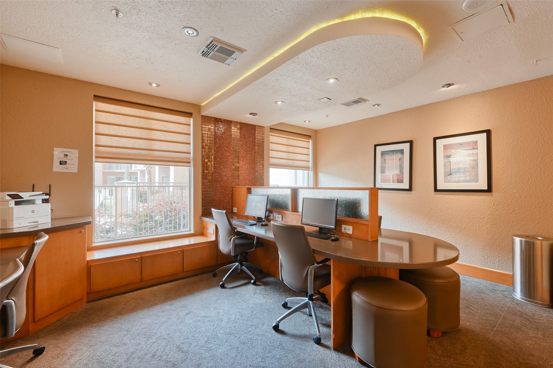 3505 Sage Road, Unit 1206 Houston, TX 77056 - Photo 17 of 50 a workspace with a large window