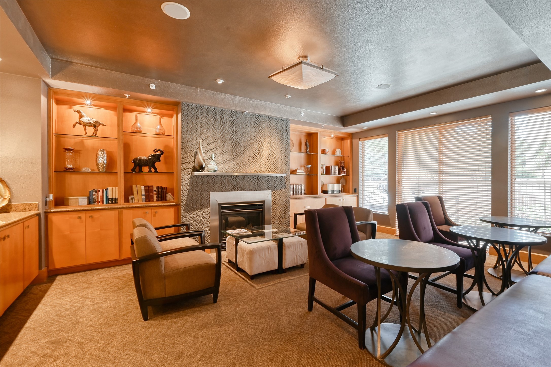 3505 Sage Road, Unit 1206 Houston, TX 77056 - Photo 10 of 50 a view of a livingroom with furniture and a fireplace