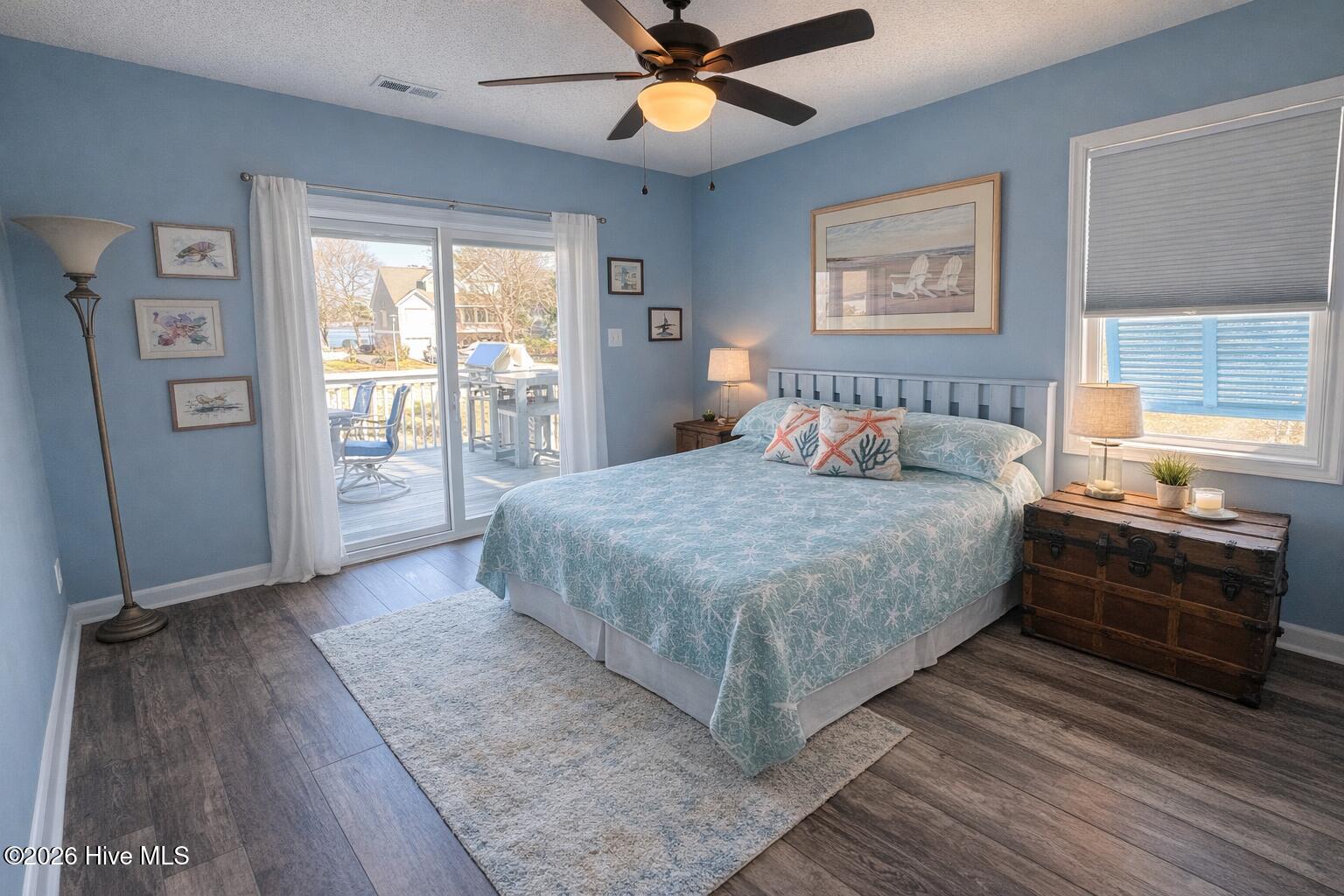 330 Cape Lookout Loop Emerald Isle, NC 28594 - Photo 25 of 50 Guest bedroom w/ Water views and new sliding door