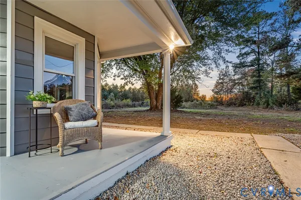 a view of a patio with chair and table in the patio