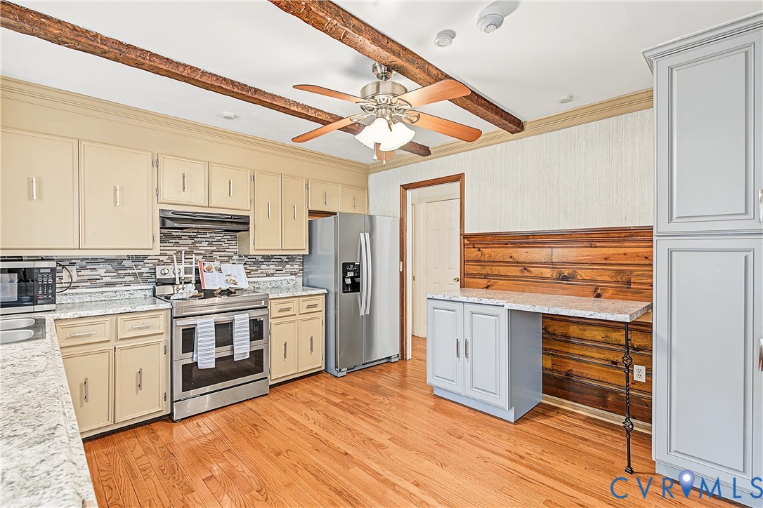 13310 Gladehill Road Chester, VA 23831 - Photo 8 of 41 Kitchen featuring wood-finish flooring, exposed ce