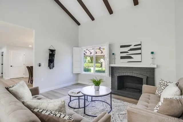 a workspace with furniture and window