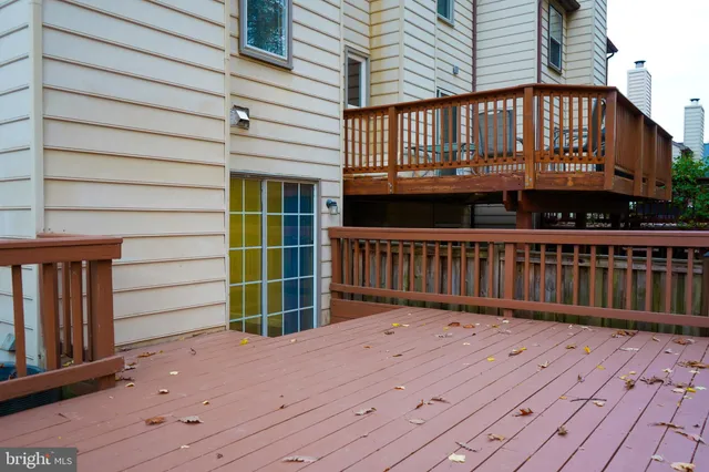 a view of a wooden deck