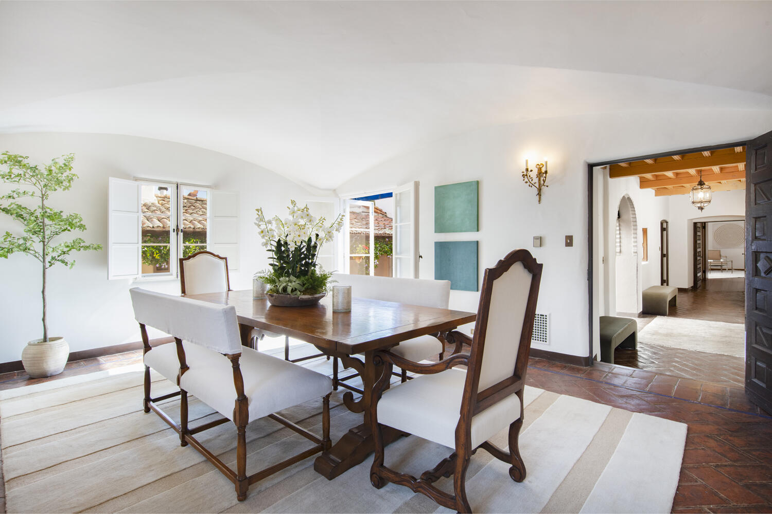 680 Buena Vista Drive Montecito, CA 93108 - Photo 19 of 33 a view of a dining room with furniture and wooden floor