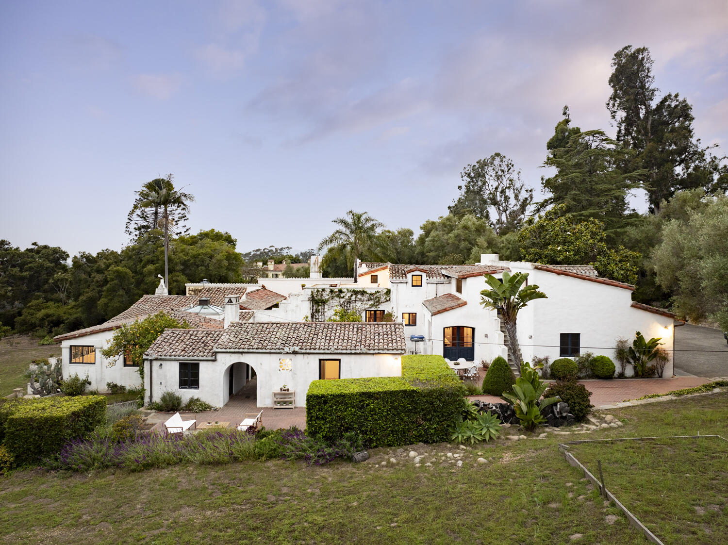 680 Buena Vista Drive Montecito, CA 93108 - Photo 30 of 33 a aerial view of a house with a yard and potted plants