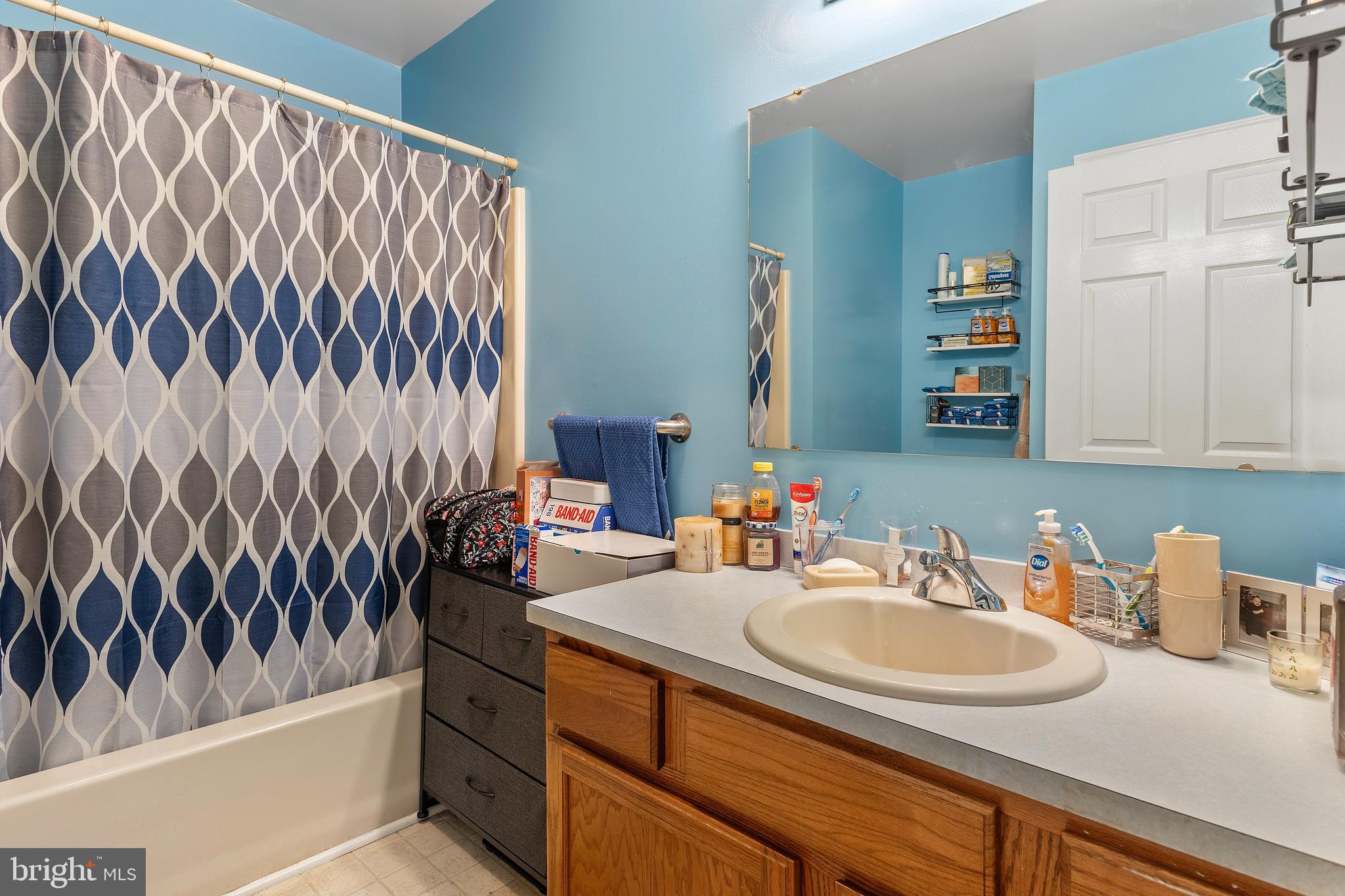 7112 East New Market Ellwood Road Hurlock, MD 21643 - Photo 15 of 41 a bathroom with a sink and a mirror