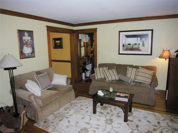 128 Hillcrest Road Needham, MA 02492 - Photo 6 of 28 a living room with furniture and wooden floor