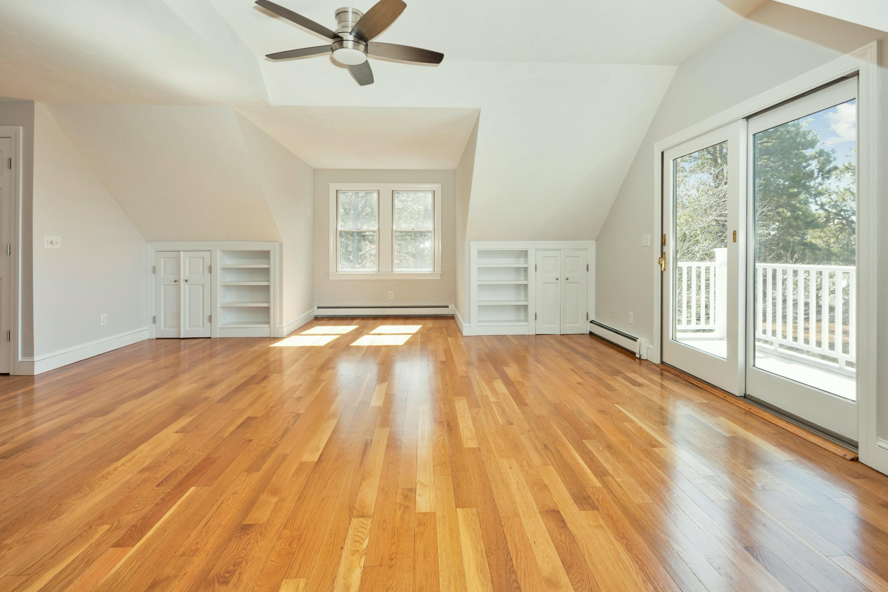50 Major Doane Road Wellfleet, MA 02667 - Photo 30 of 91 a view of empty room with wooden floor and fan