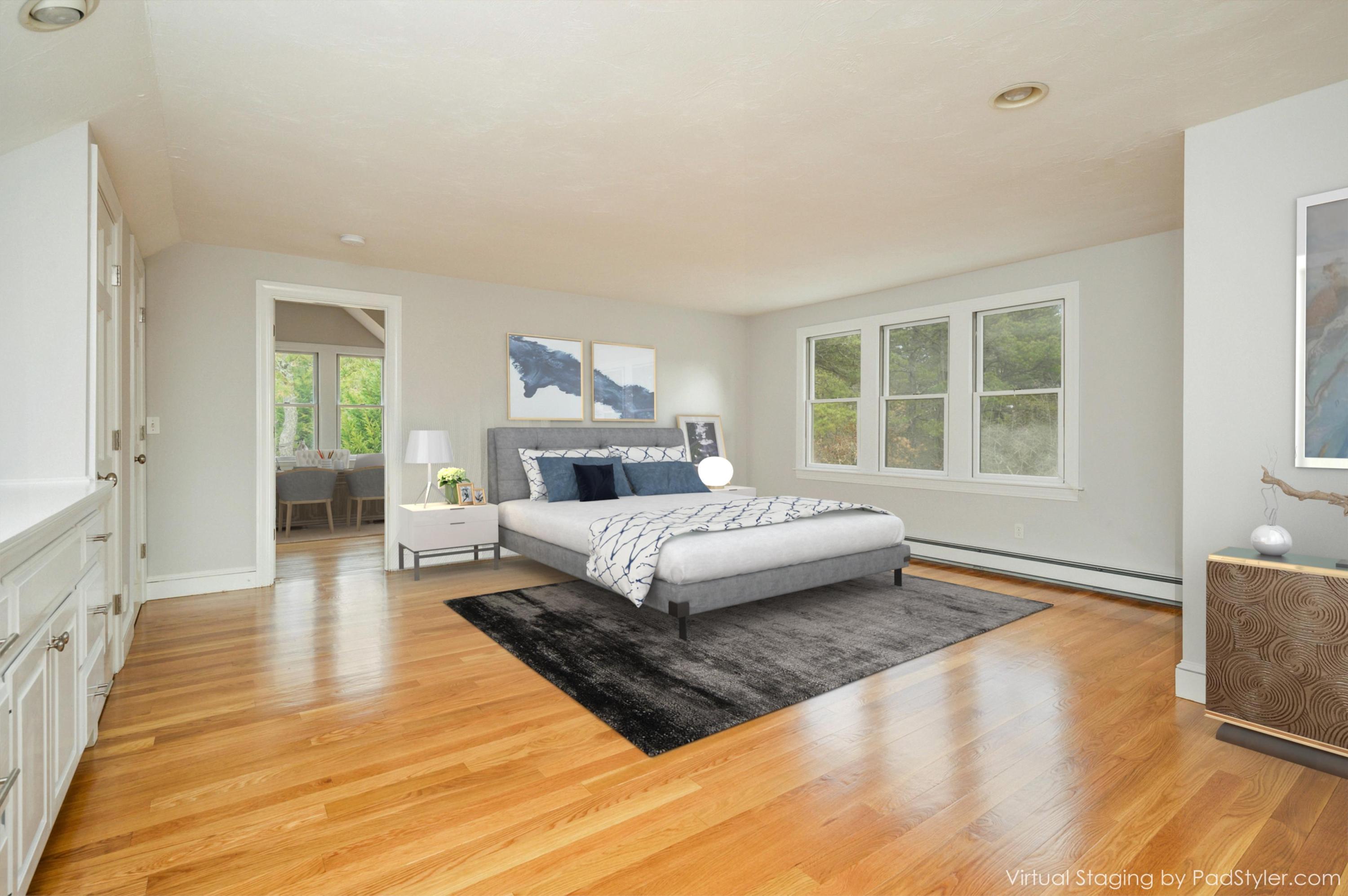 50 Major Doane Road Wellfleet, MA 02667 - Photo 44 of 91 a bedroom with a large bed and a window