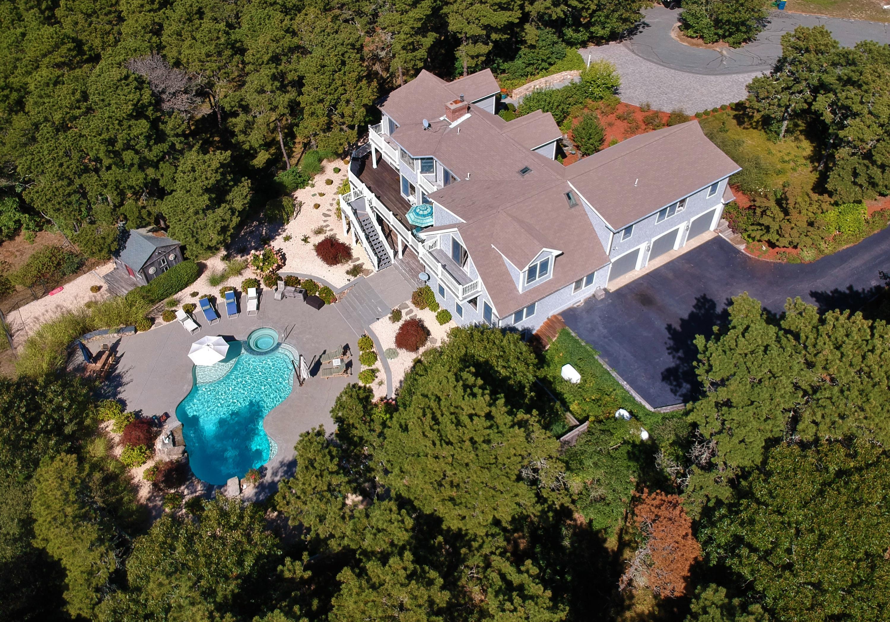 50 Major Doane Road Wellfleet, MA 02667 - Photo 73 of 91 an aerial view of residential houses with outdoor space