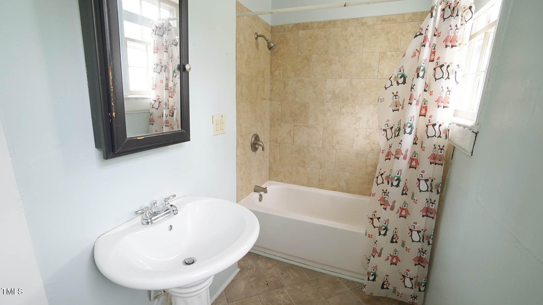 9358 Main Street Castalia, NC 27816 - Photo 75 of 92 a bathroom with a sink a mirror and a bathtub