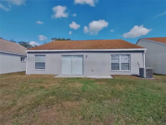 a backyard of a house