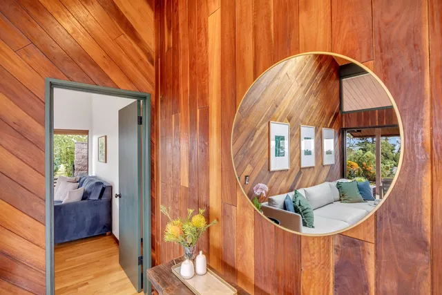 a view of balcony with a potted plant