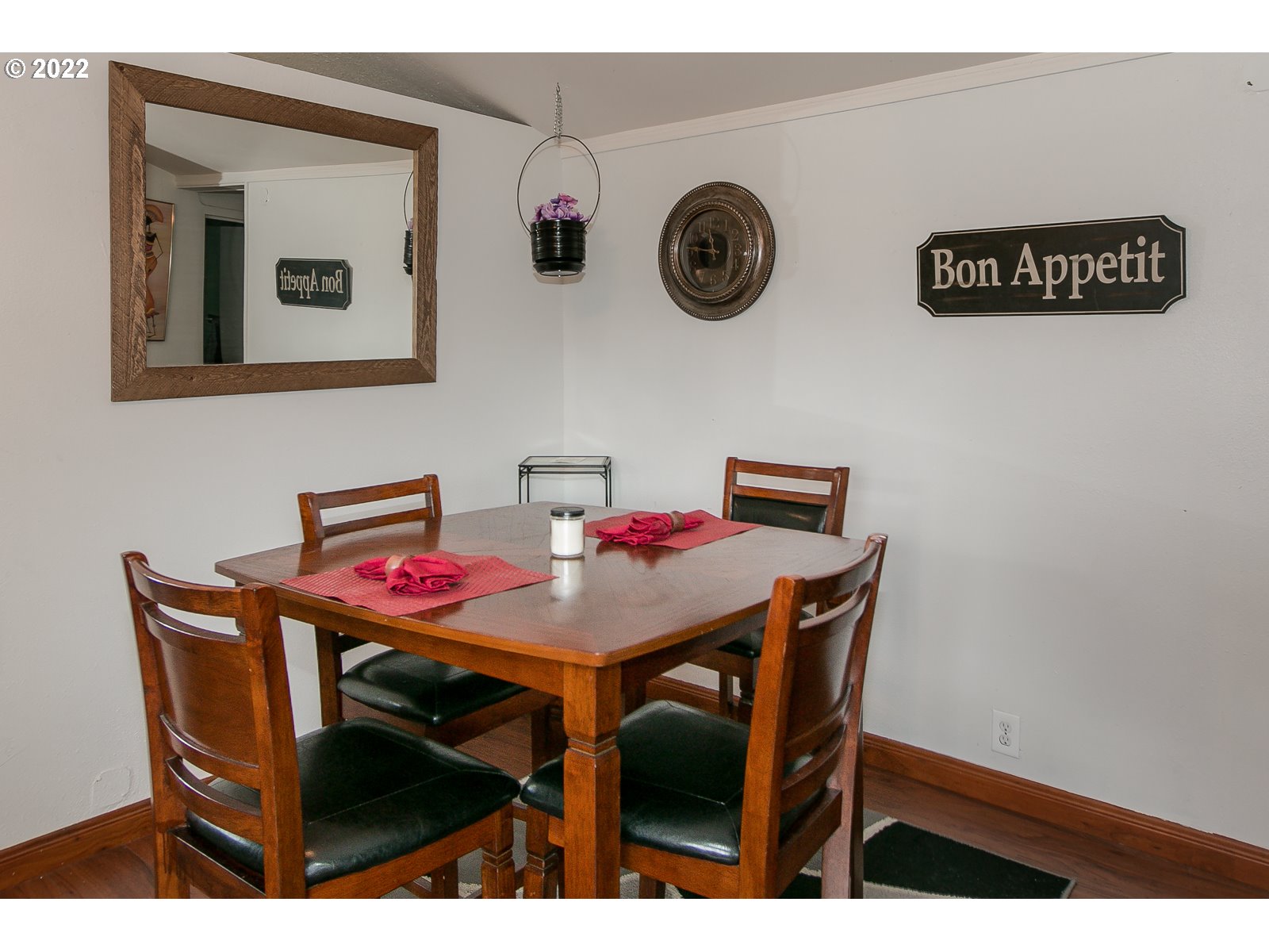 3724 E Street Springfield, OR 97478 - Photo 8 of 16 a view of a dining room with furniture and a chandelier