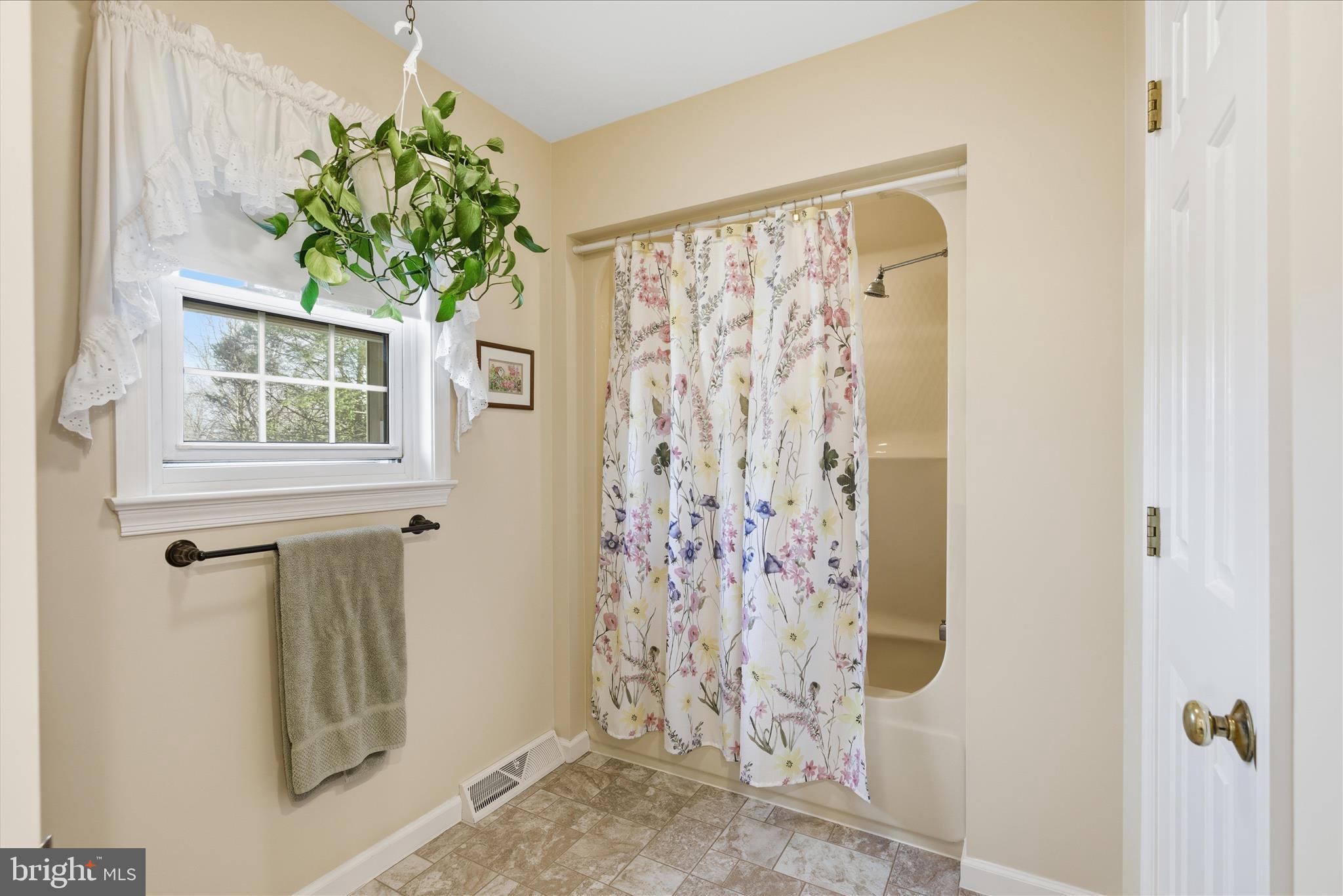 546 Hi View Drive Lititz, PA 17543 - Photo 36 of 65 a vase of flowers sitting on a floor in front of a door