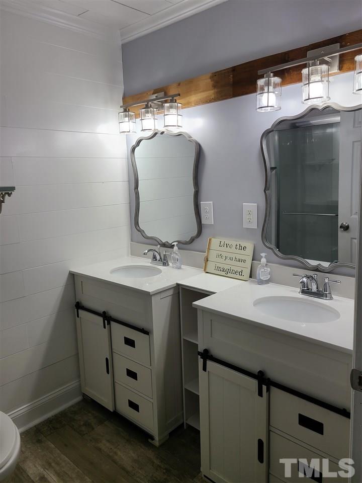 67 Dick Smith Road Kittrell, NC 27544 - Photo 8 of 21 master bath new flooring,paint and ceilings and fixtures