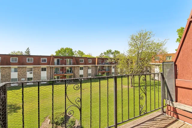 a view of a balcony with lake view