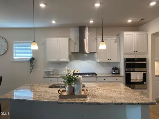 a kitchen with lots of counter top space