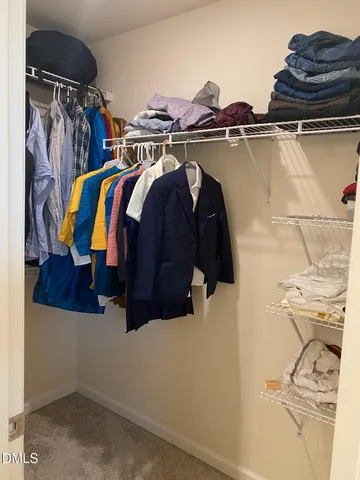 a bathroom with a shower curtain and a toilet