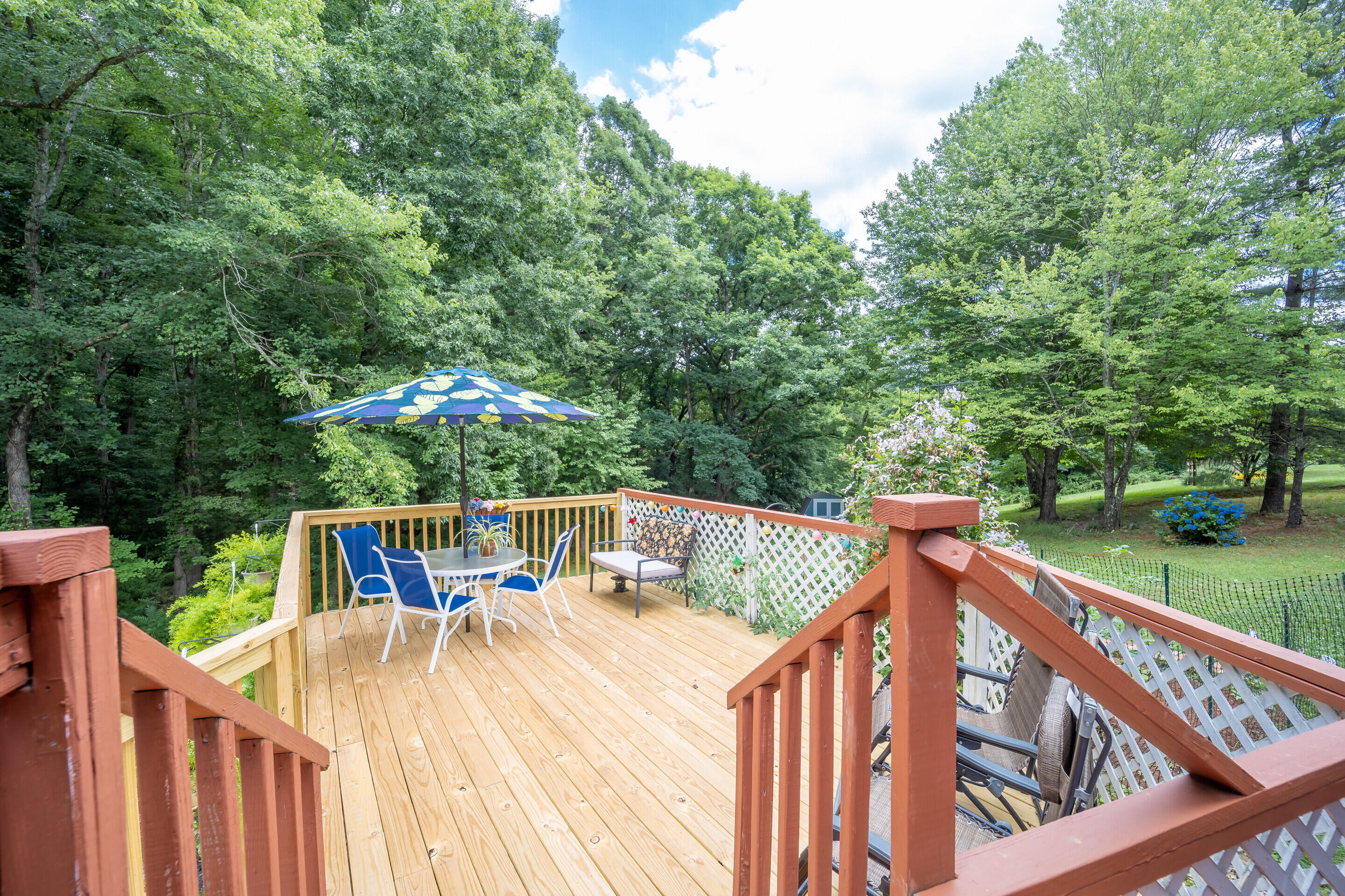 1096 Farmington Road Hardy, VA 24101 - Photo 14 of 54 a view of deck with furniture and trees