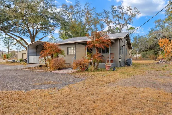 a view of a house with a patio
