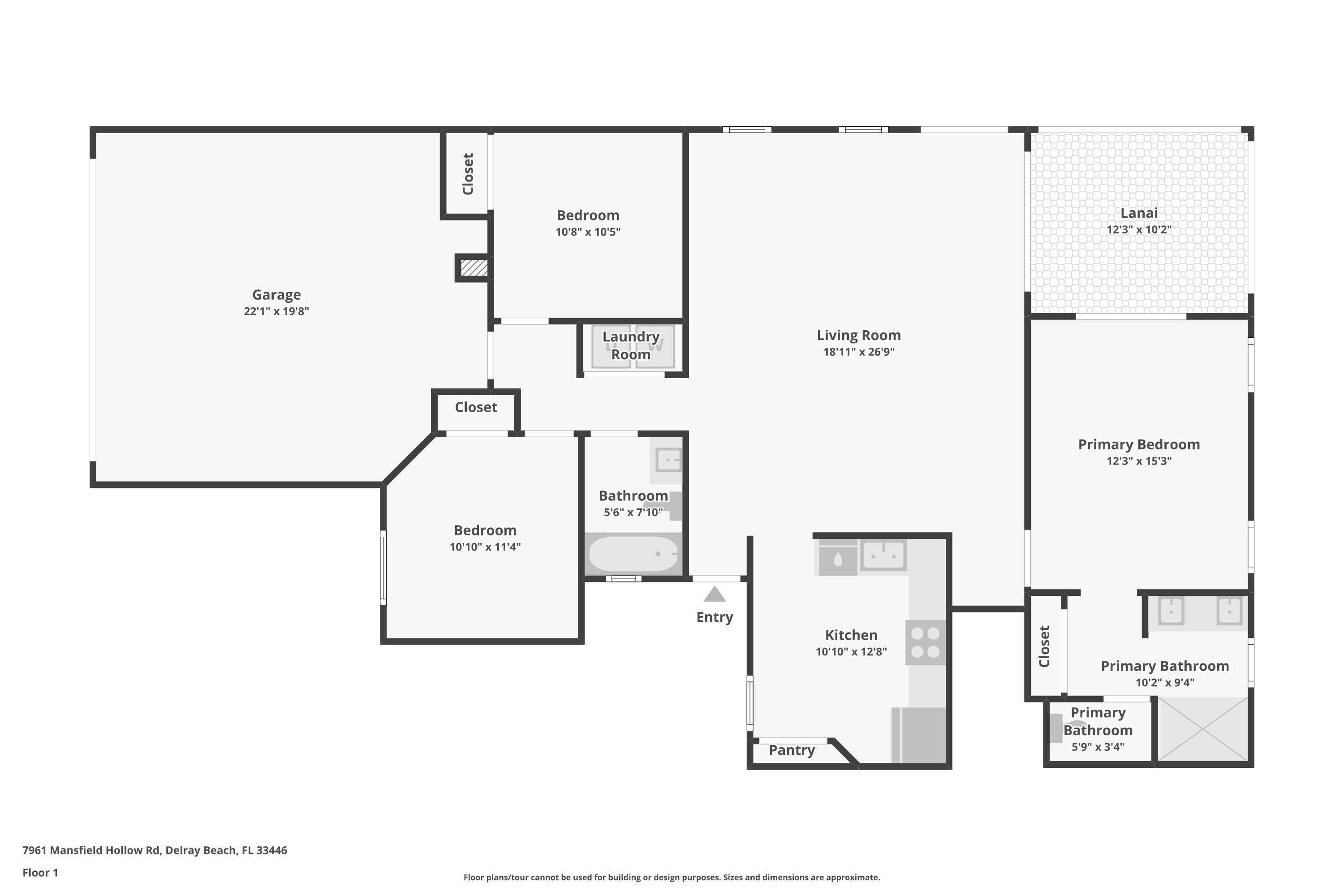 7961 Mansfield Hollow Road Delray Beach, FL 33446 - Photo 19 of 19 Floorplan