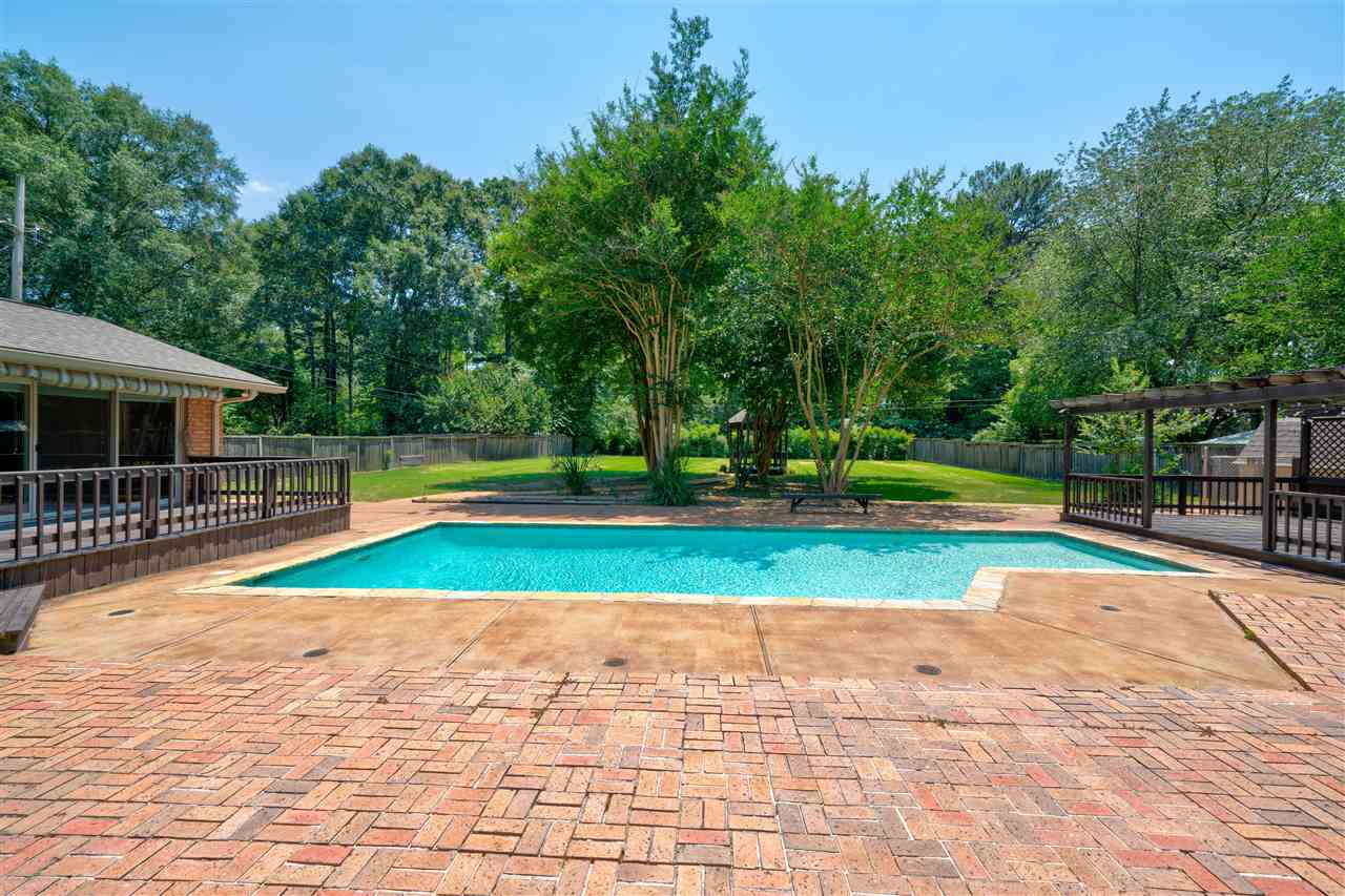 5341 Rich Road Memphis, TN 38120 - Photo 23 of 25 Refreshing Pool in Rear Yard Surrounded by Patios