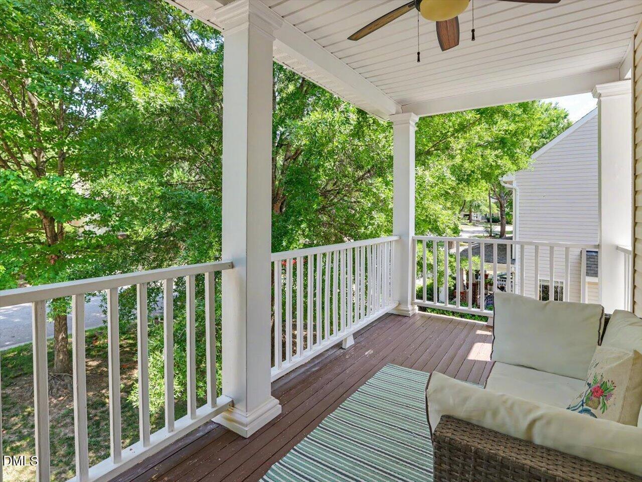 3317 Neuse Crossing Drive Raleigh, NC 27616 - Photo 3 of 36 Relaxing private balcony off 2nd floor primary bedroom, perfect for that morning cup of coffee.
