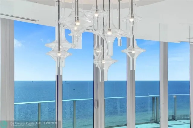 a view of building with ocean view