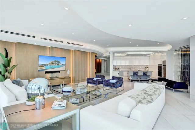 a view of a balcony with yard