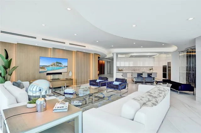 front view of a building with a garden