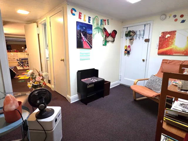 a living room with furniture and a couch
