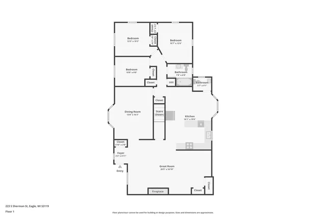 $374,500 | 223 South Sherman Street, Eagle, WI 53119
