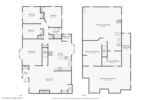 $374,500 | 223 South Sherman Street, Eagle, WI 53119