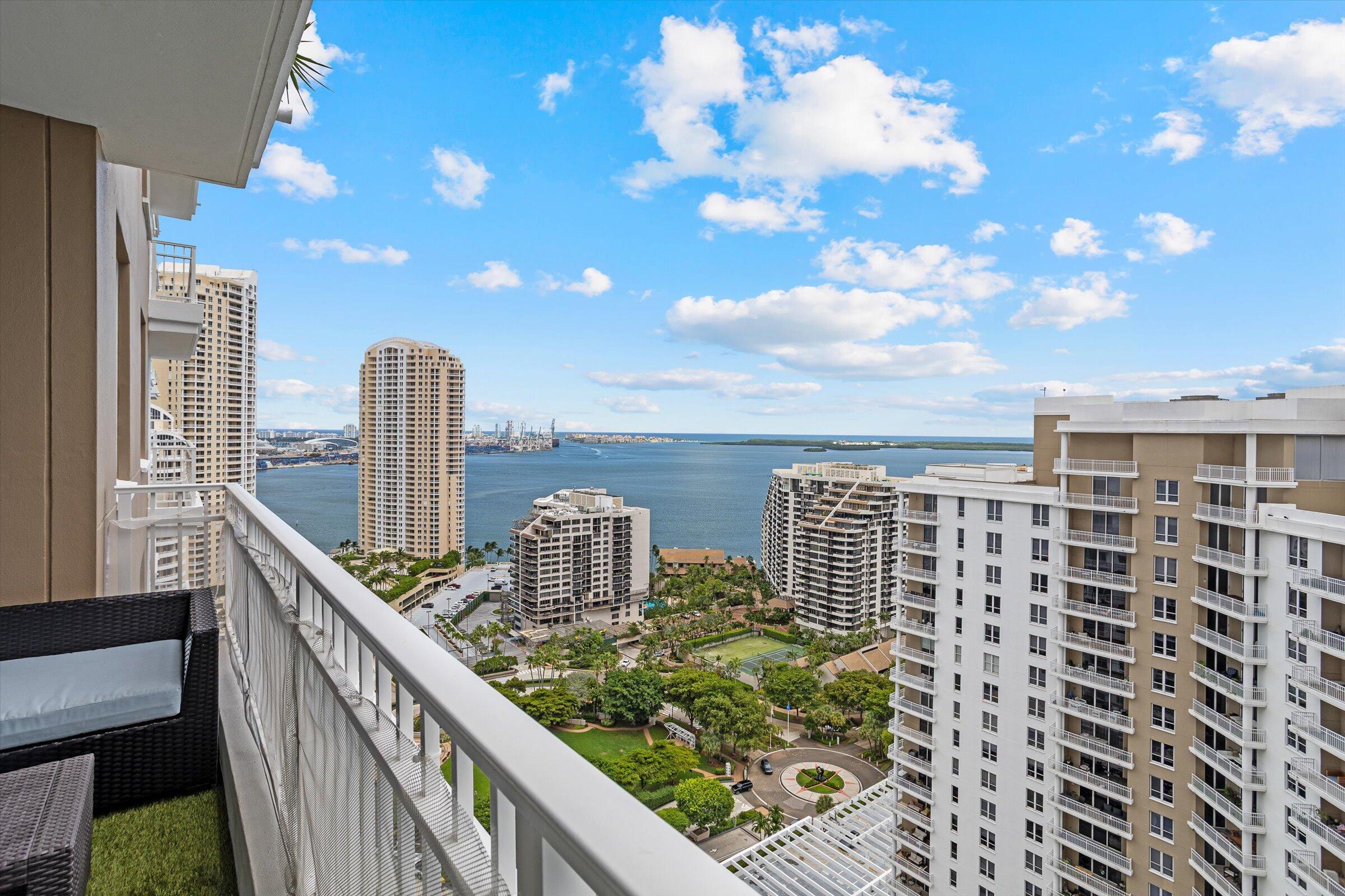 801 Brickell Key Boulevard, Unit 2805 Miami, FL 33131 - Photo 41 of 42 a view of city from balcony