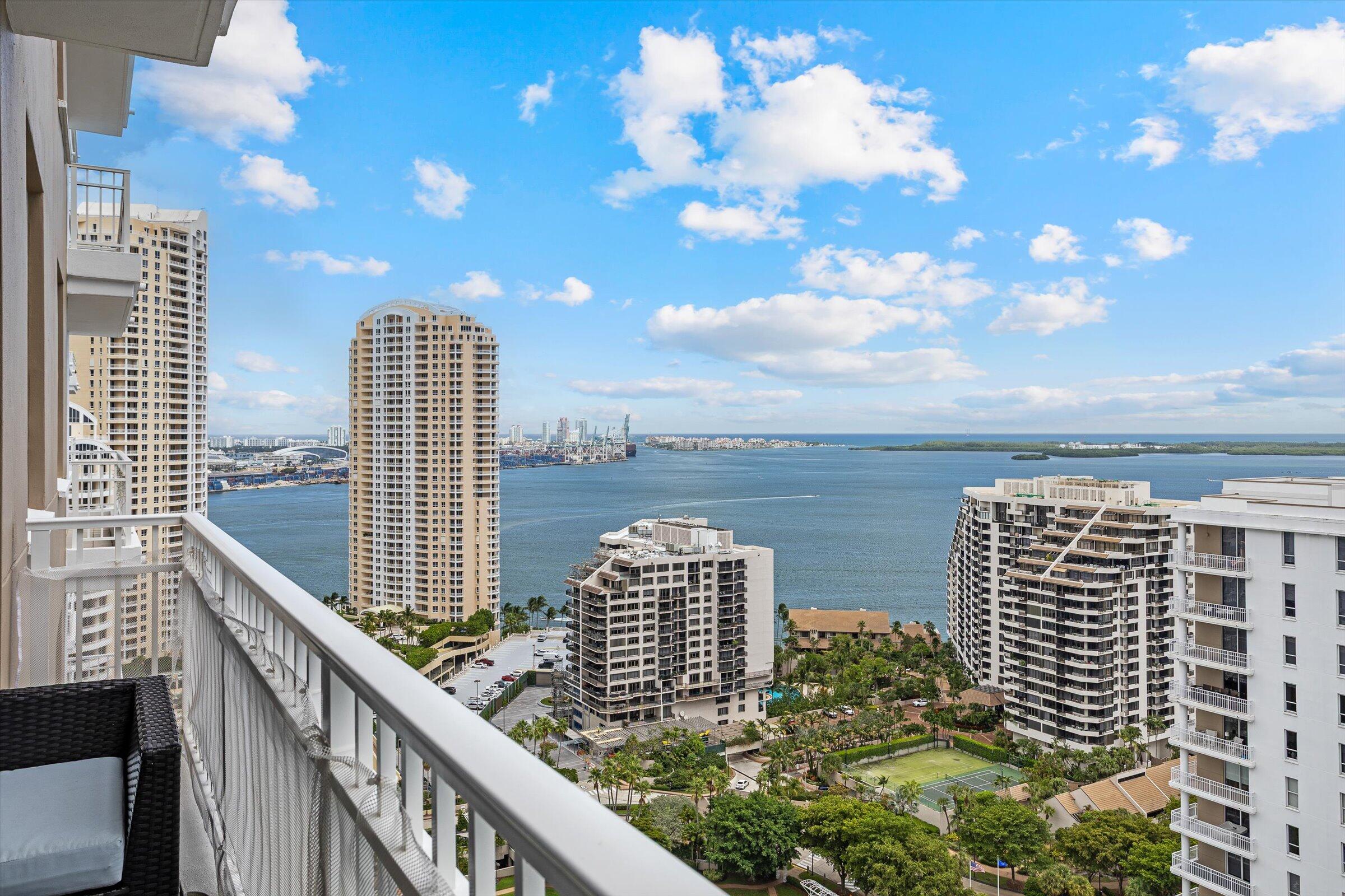 801 Brickell Key Boulevard, Unit 2805 Miami, FL 33131 - Photo 42 of 42 a view of a city from a balcony