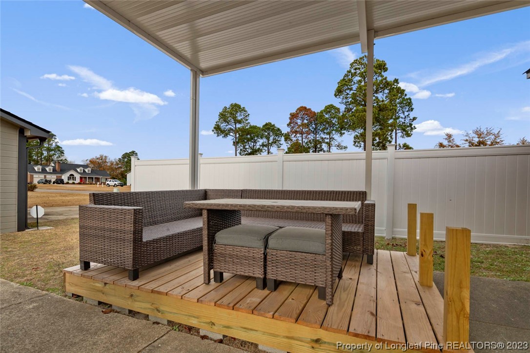 5843 Labonte Drive Hope Mills, NC 28348 - Photo 40 of 43 a view of a terrace with furniture