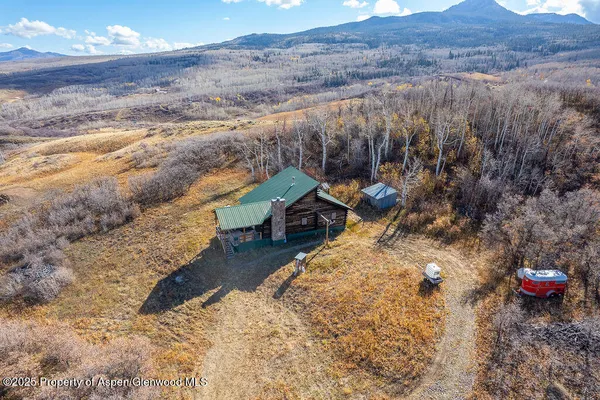 a view of a yard with wooden fence