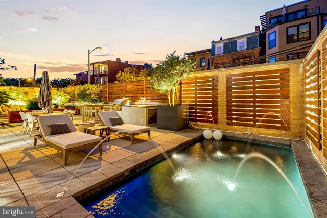 a view of a balcony with chairs