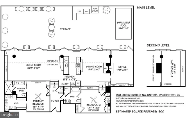 a living room with furniture a flat screen tv and a large window