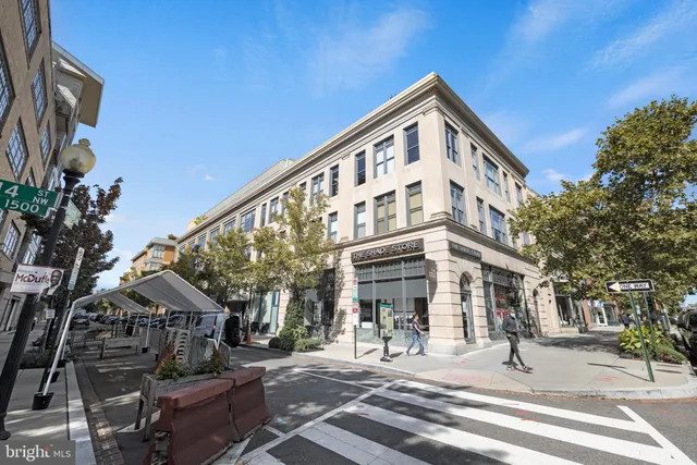 a front view of a building