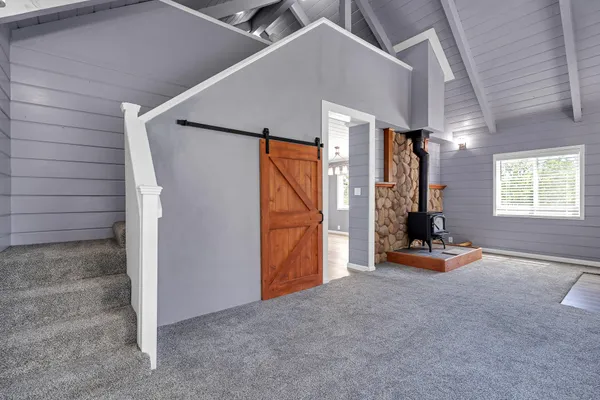 a view of a house with gym equipment