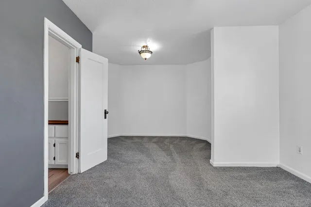 an empty room with closet