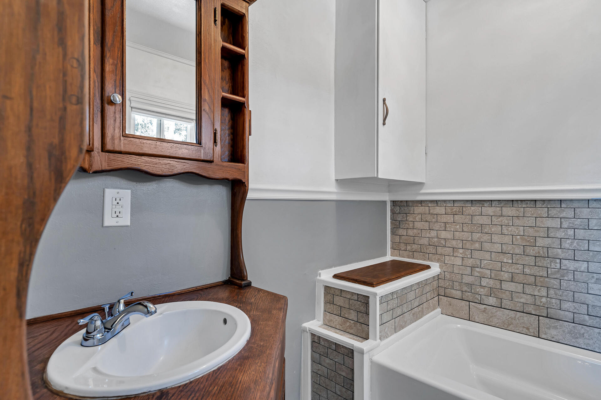 24898 Long Street Fall River Mills, CA 96028 - Photo 34 of 50 a bathroom with a sink and a mirror