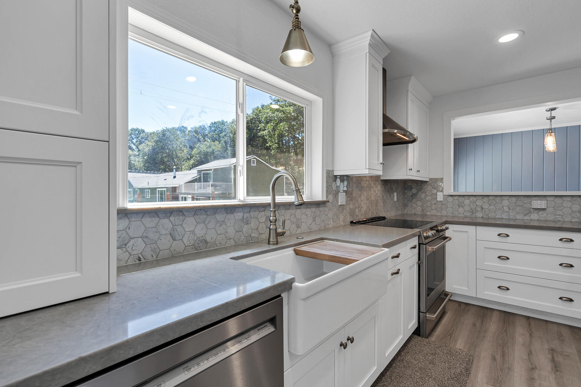 24898 Long Street Fall River Mills, CA 96028 - Photo 9 of 50 a kitchen with a sink and large window